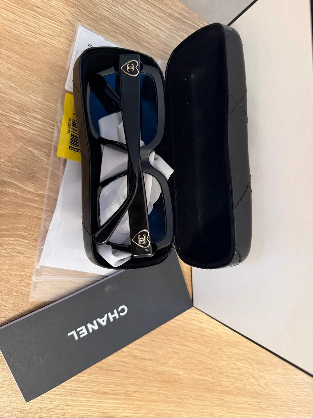 Auth CHANEL Black BLUE LIGHT Glasses
